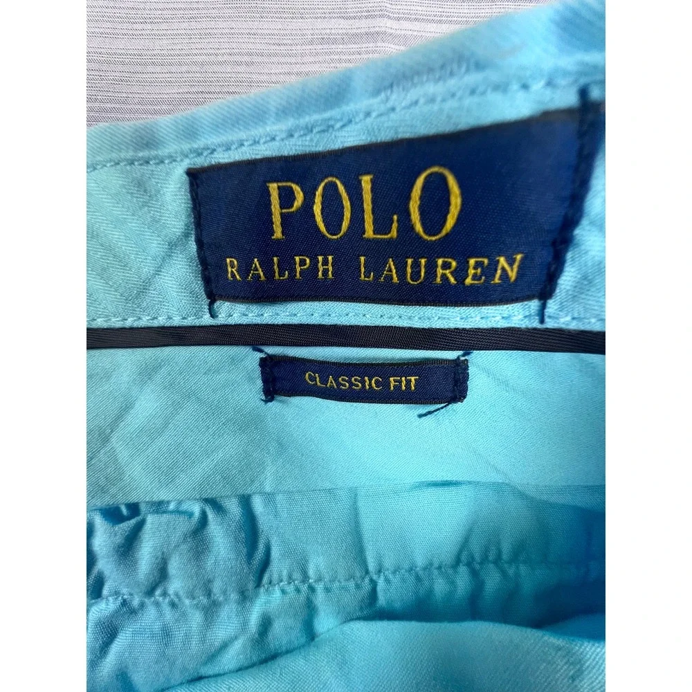 Polo Ralph Lauren Mens Classic Fit Chino Shorts 40 SkyBlue Cotton Twill 9 Inseam